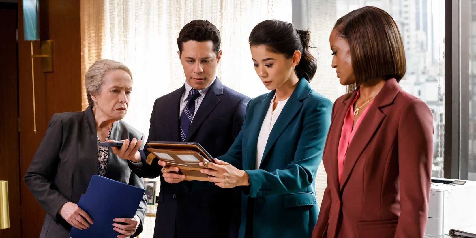 Matty Kingston, Billy Martinez, Sarah Franklin, and Olympia Lawrence in Matlock