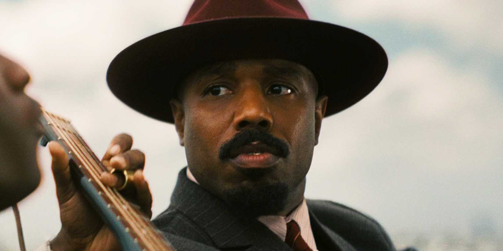 Michael B Jordan in Sinners looking concerned