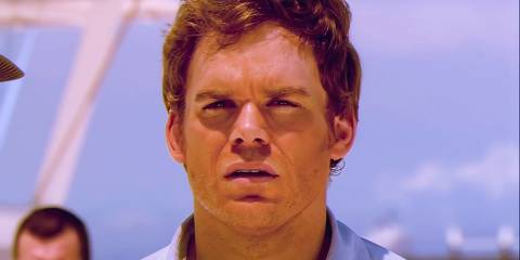Michael C. Hall as Dexter Morgan looking confused in Dexter