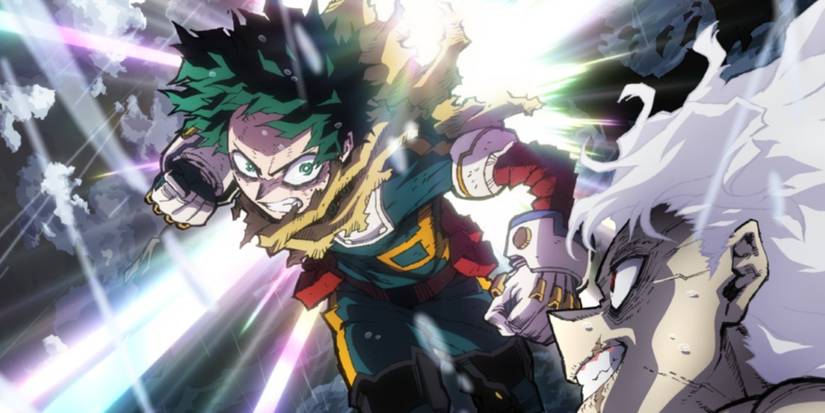 9 New Gen Anime Every Dragon Ball Fan Needs To Watch At Least Once 4 My Hero Academia's Deku readies a punch as Shigaraki Smiles menacingly.