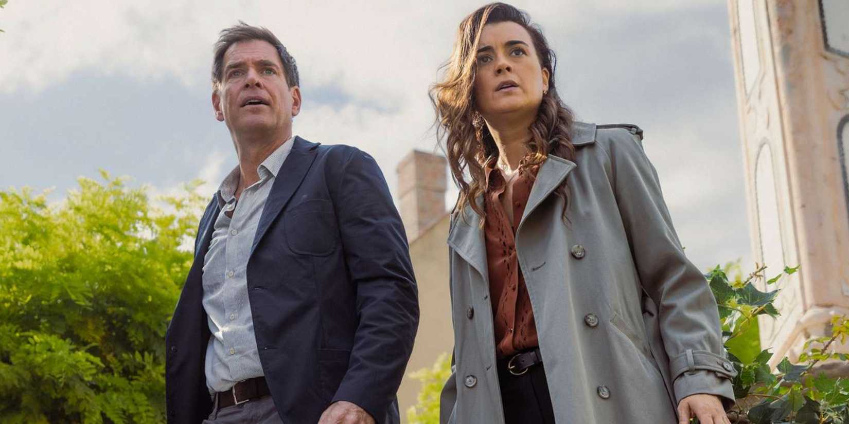 Tony (Michael Weatherly) and Ziva (Cote de Pablo) appear worried in NCIS: Tony & Ziva