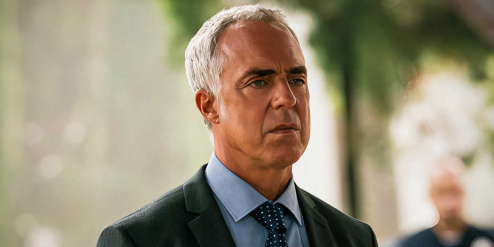 Harry Bosch looking serious in Bosch