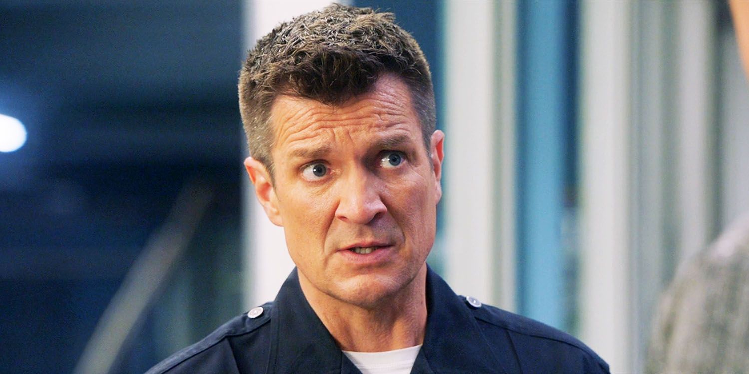 Nolan looking serious in The Rookie season 7, episode 17