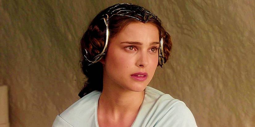 Padme Amidala looking up in Attack of the Clones