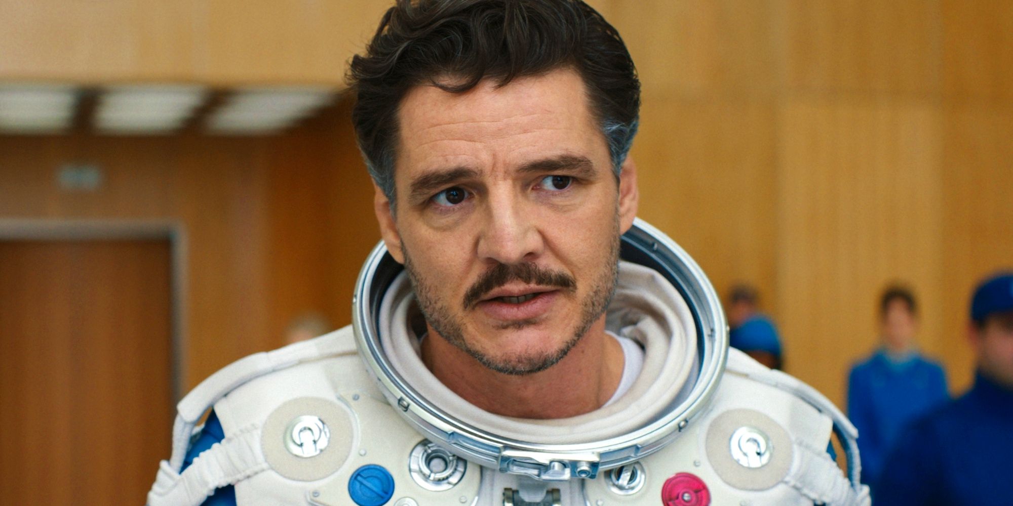 Pedro Pascal's Reed Richards looking scared in The Fantastic Four: First Steps