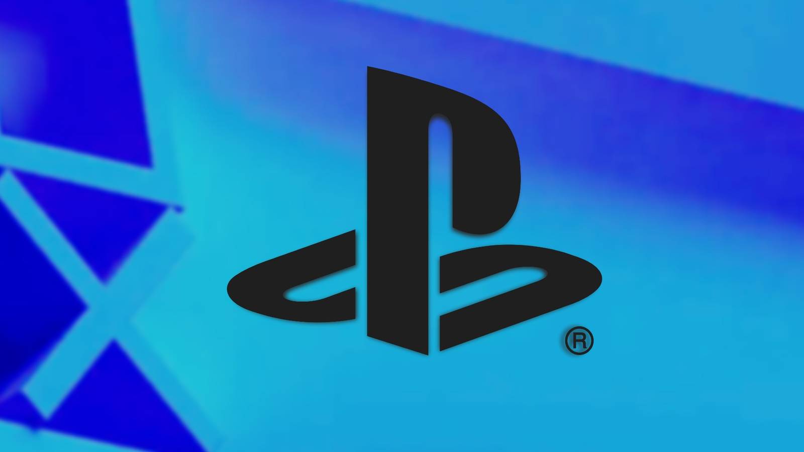 PlayStation Logo on Blurred Sony Background