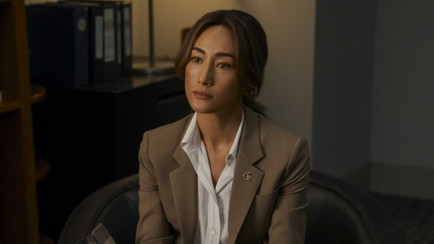 Renee Ballard looks stoic in Ballard season 1