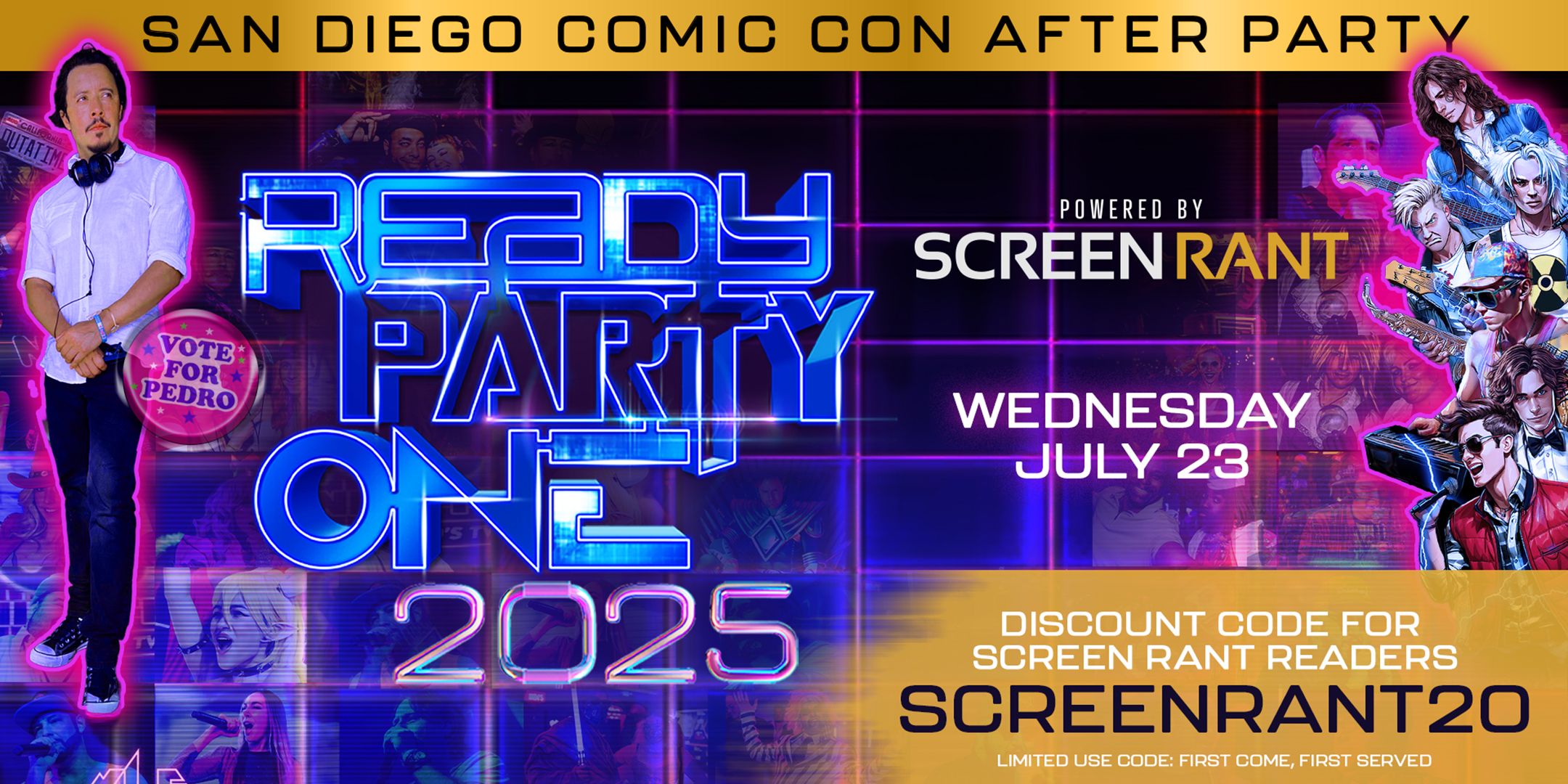 Party With ScreenRant At XLE's Ready Party One For San Diego Comic