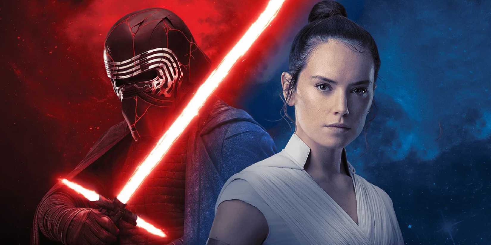 Rey and Kylo Ren in Star Wars The Rise of Skywalker