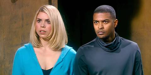 Rose Tyler and Mickey in the Doctor Who episode Doomsday