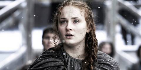 Sansa Stark looking shocked in Game of Thrones
