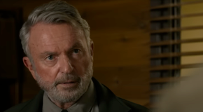 Sam Neill talking to someone in Untamed