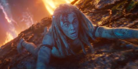 Spider falling in Avatar Fire and Ash