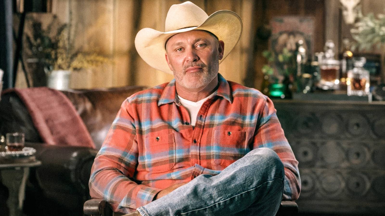 Steve McBee The McBee Dynasty Real American Cowboys sitting during interview