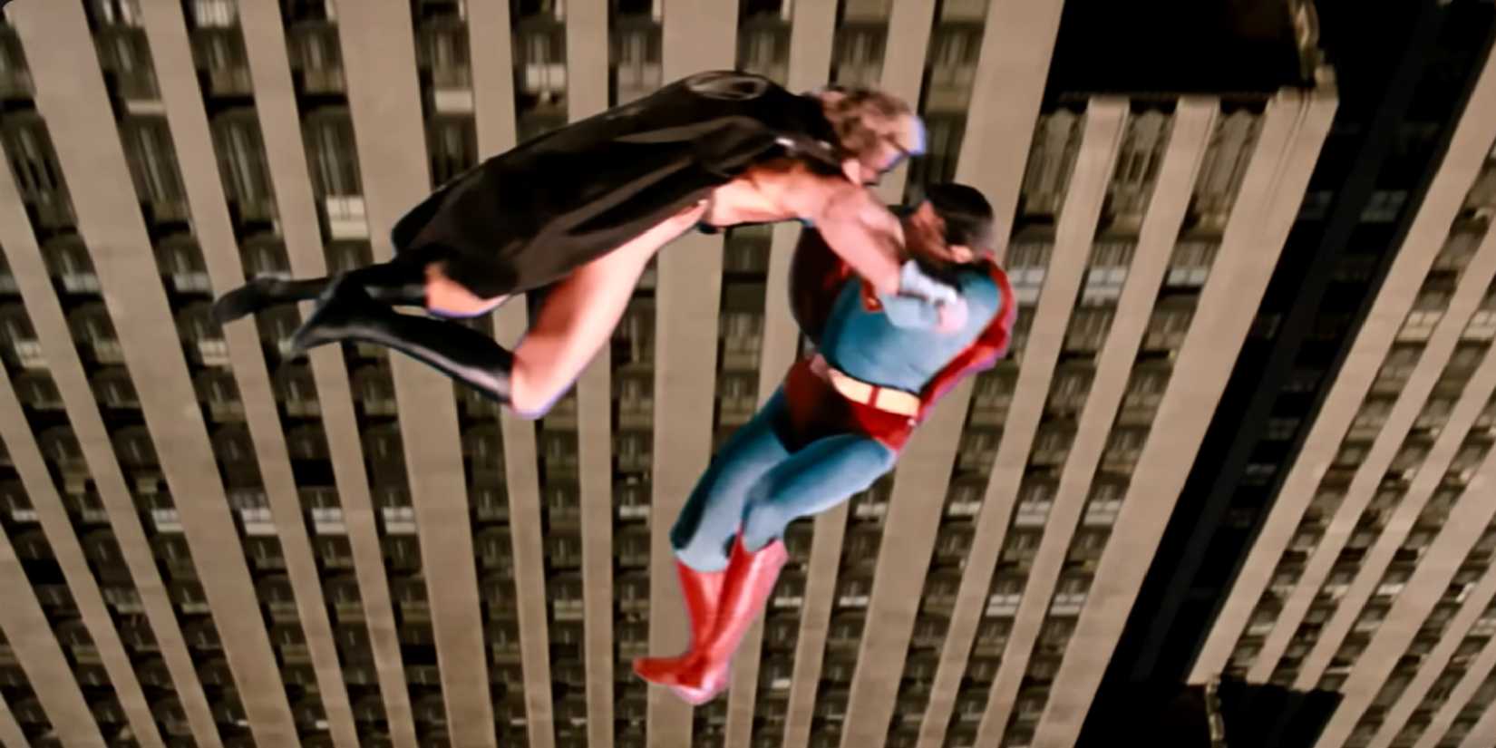 Superman fights Nuclear Man in Superman IV The Quest for Peace