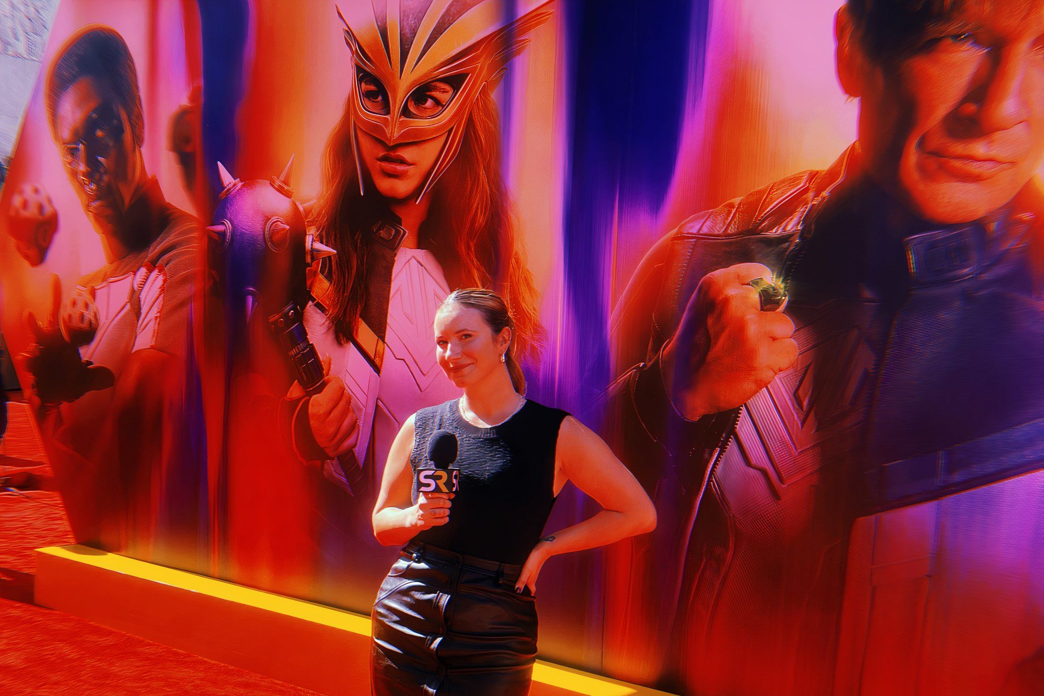 Ash Crossan at the Superman premiere in Los Angeles
