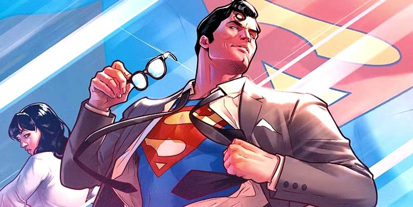 Superman takes off his Clark Kent glasses in DC Comics
