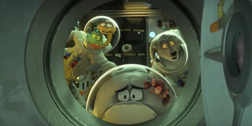 The Bad Guys wearing space suits in The Bad Guys 2