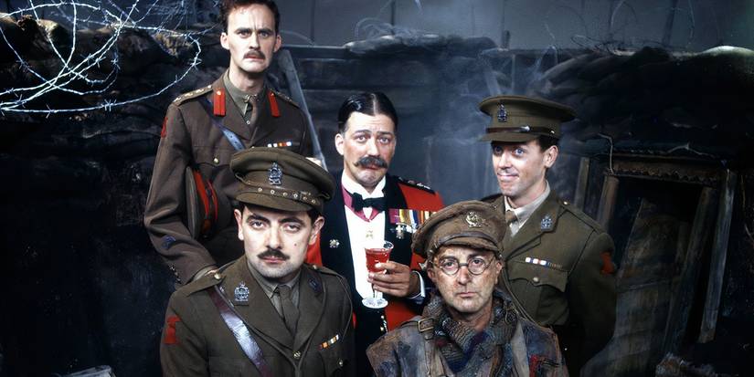 The cast of Blackadder Goes Forth