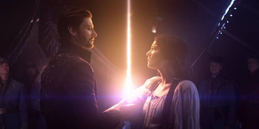 The Darkling Holding Alina Starkov's Arm In Shadow And Bone Season 1, Episode 2, _We're All Someone's Monster_ (1)