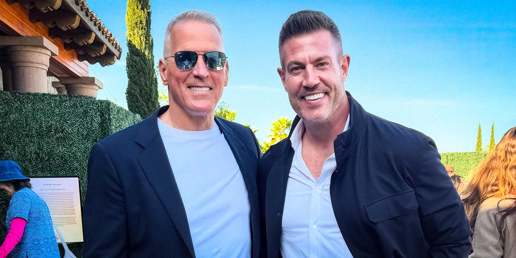 The Golden Bachelor season 2 Mel Owens smiling posing with Jesse Palmer