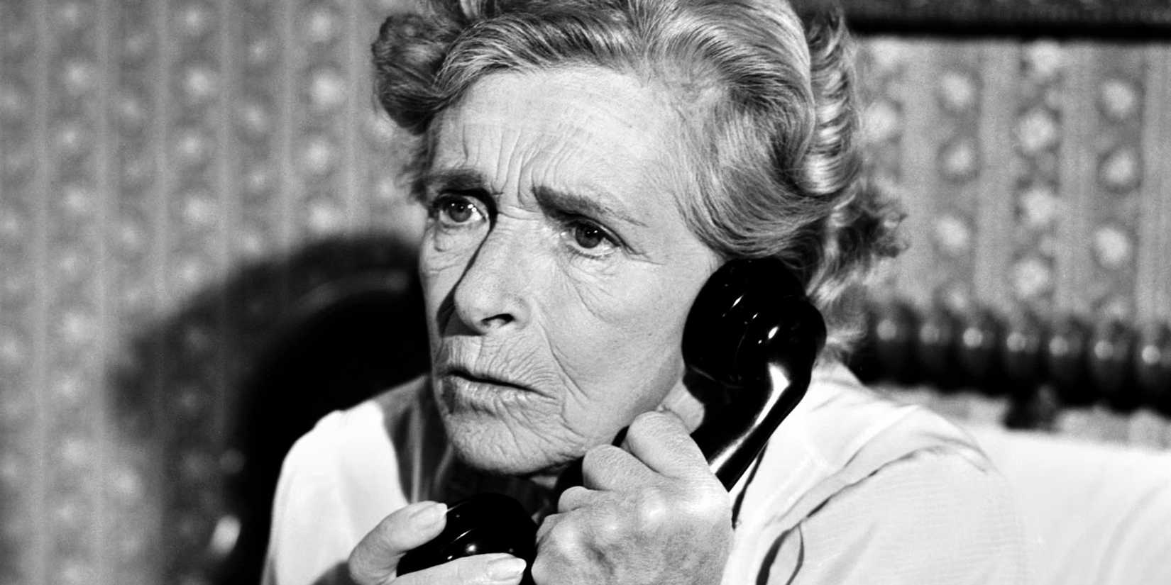 The Twilight Zone Night Call Gladys Cooper as Miss Keene on the phone