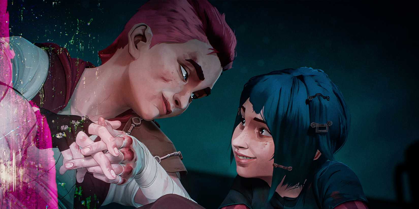 Vi and Jinx as children in Arcane season 1
