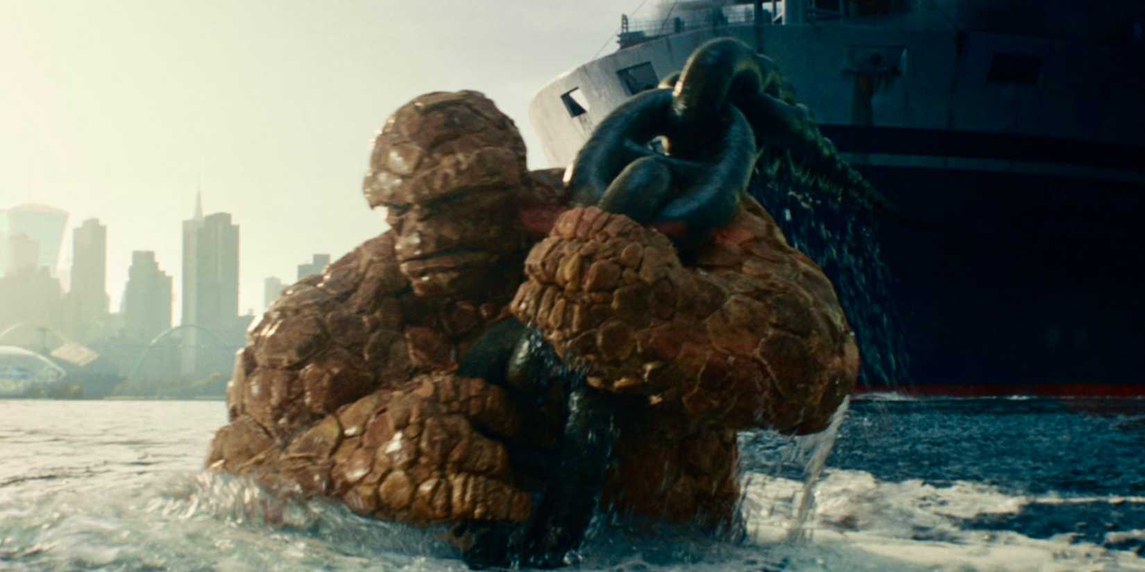 Thing Pulling Boat In Fantastic Four