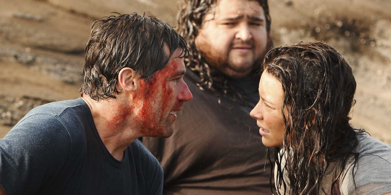 Three characters from Lost hurt at the beach