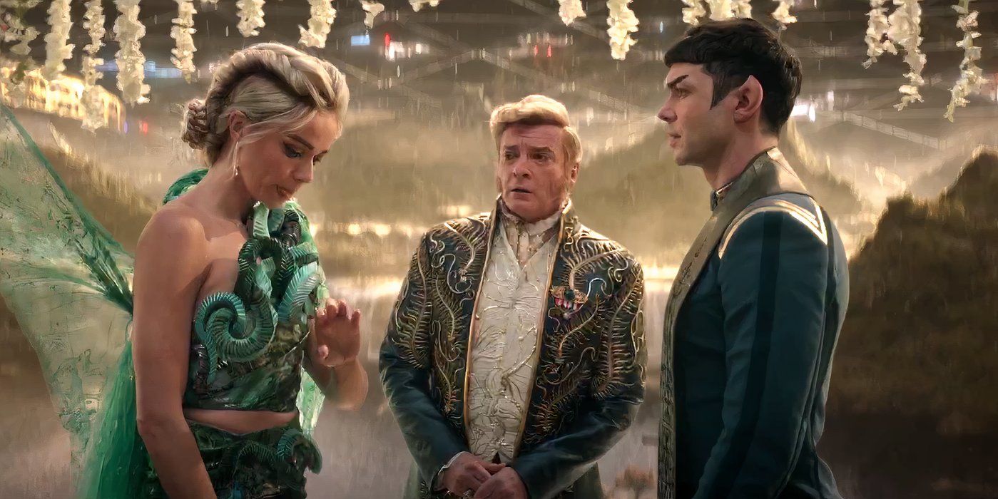 Trelane at Spock and Chapel wedding