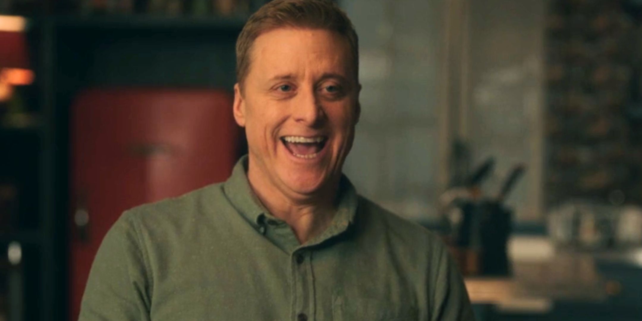 Alan Tudyk laughing as Harry Vanderspeigle in Resident Alien