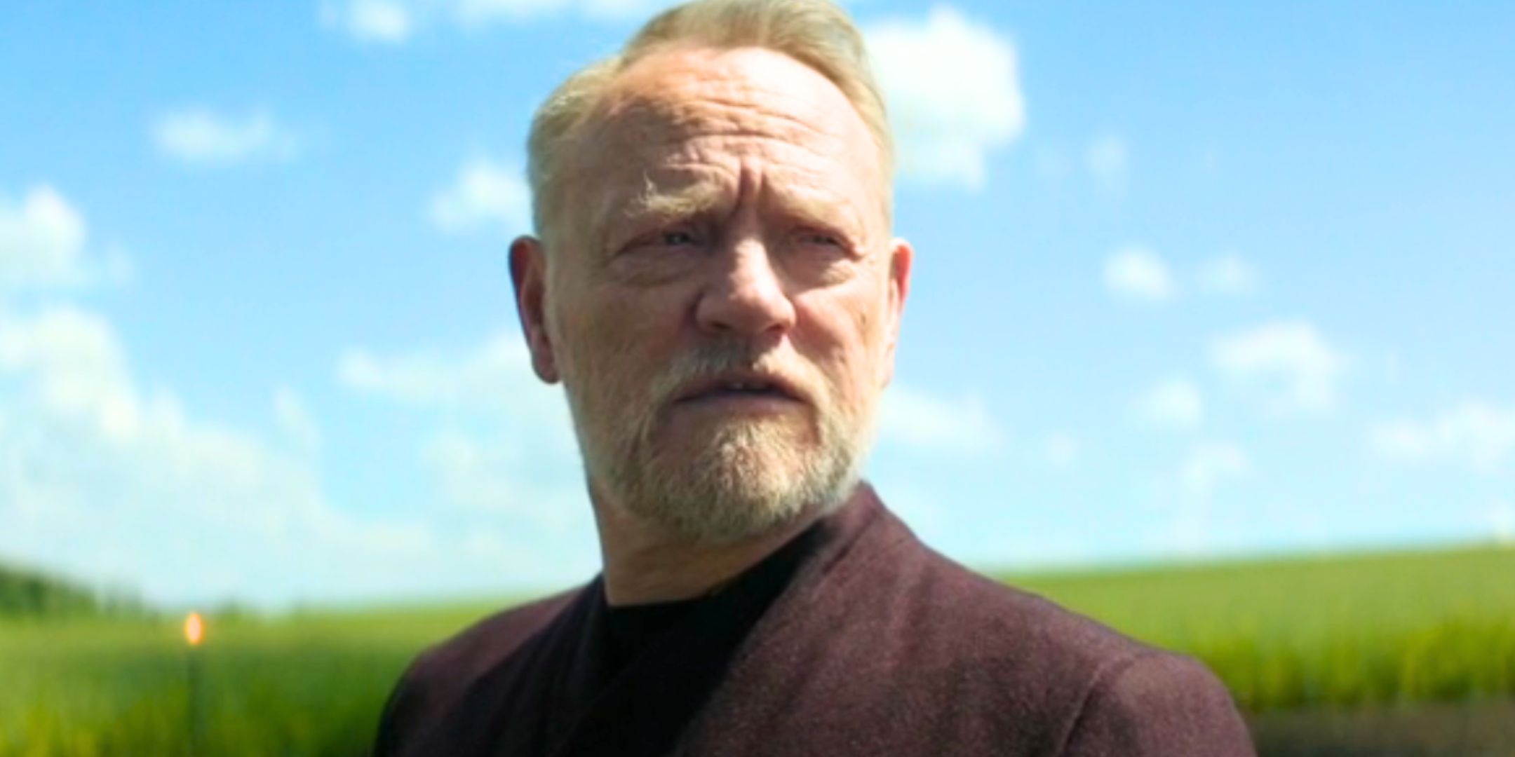 Jared Harris looking concerned as Hari Seldon in Foundation