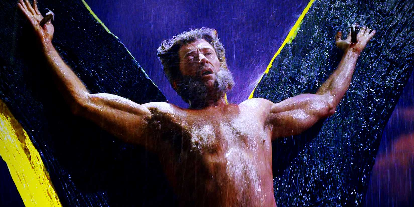 Wolverine Crucified on X in Deadpool and Wolverine Movie Scene