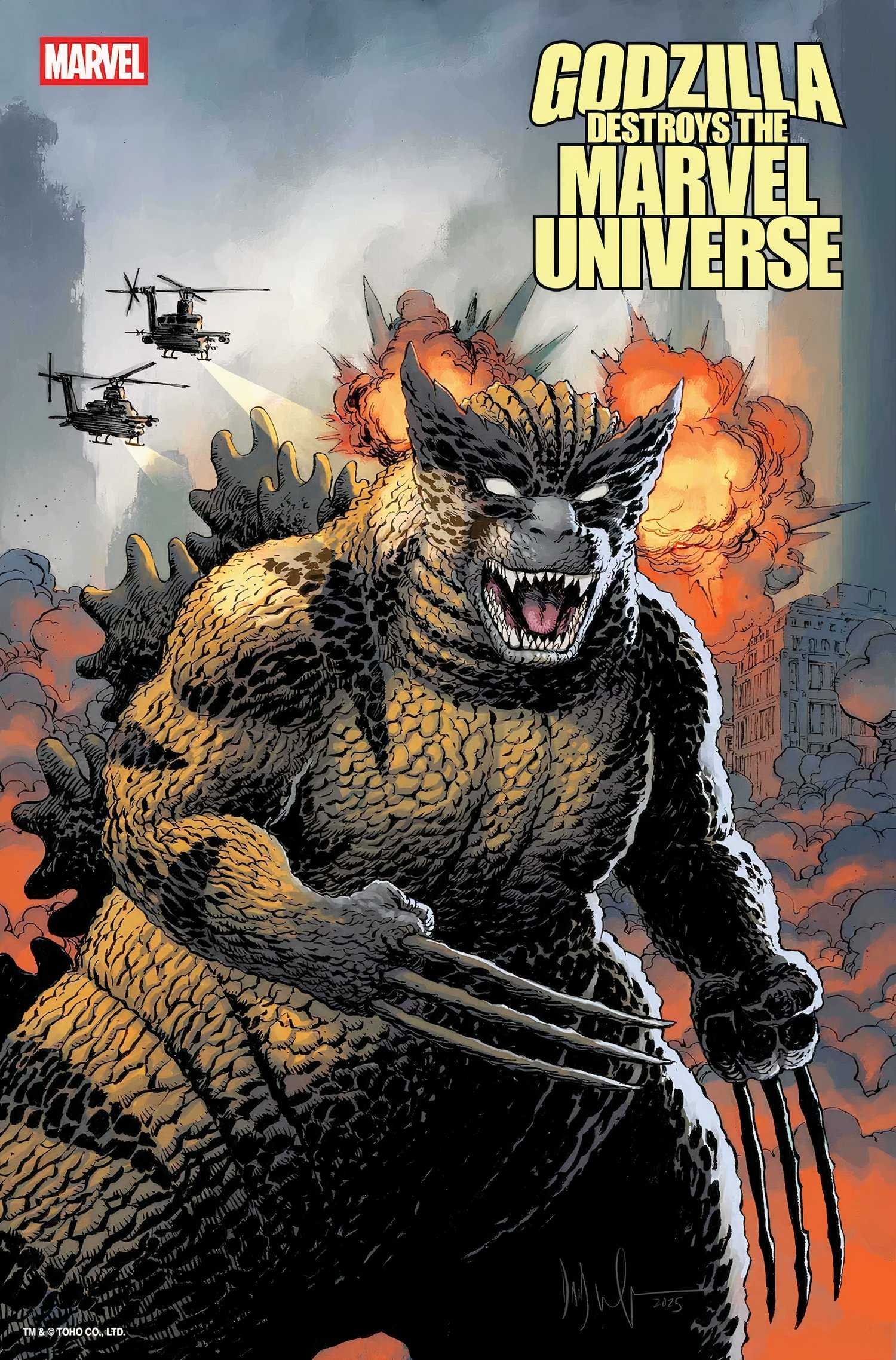 Wolverine-Zilla Godzilla Destroys the Marvel Universe Cover