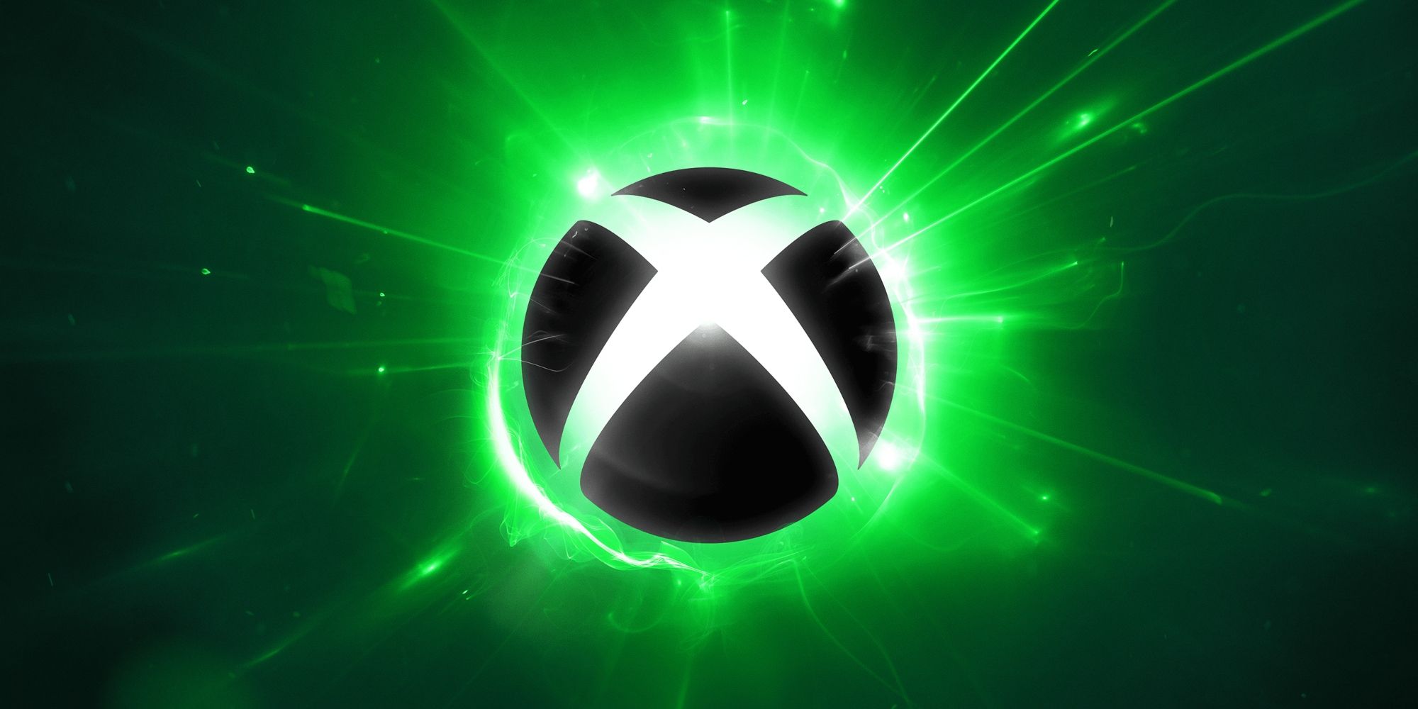 The Xbox logo is highlighted by green lights behind it.