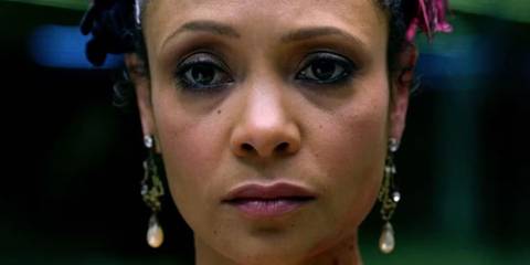 Thandiwe Newton as Maeve Millay in Westworld