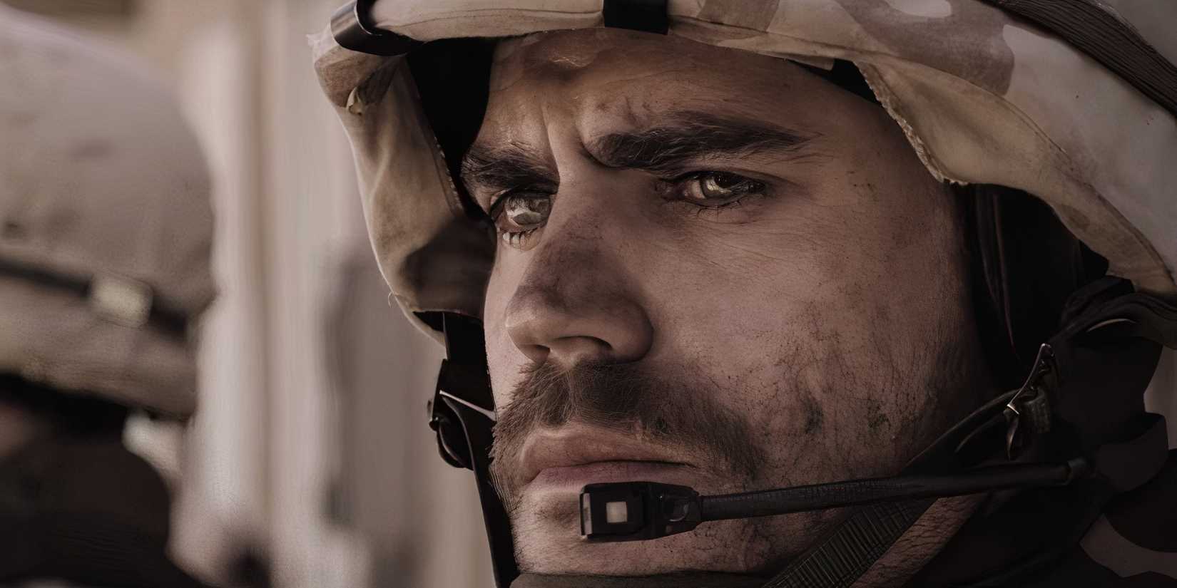 A contemplative soldier in the TV show Medal of Honor