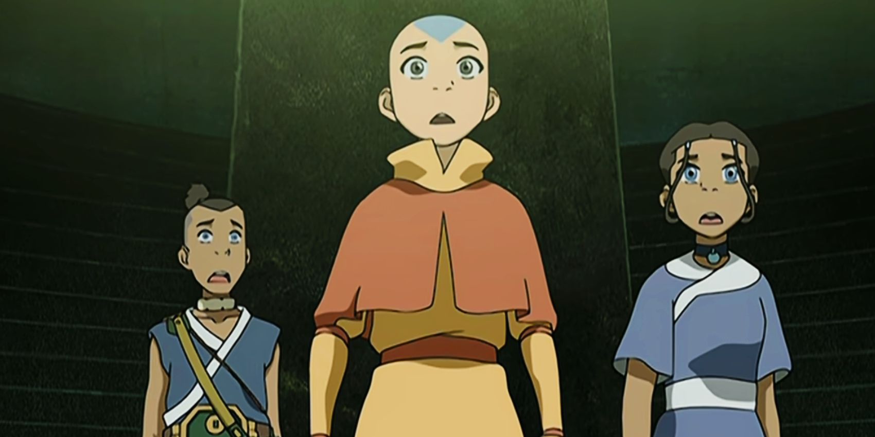 Aang con Katara e Sokka