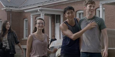 Addy (Kelley Mack) smiling in The Walking Dead