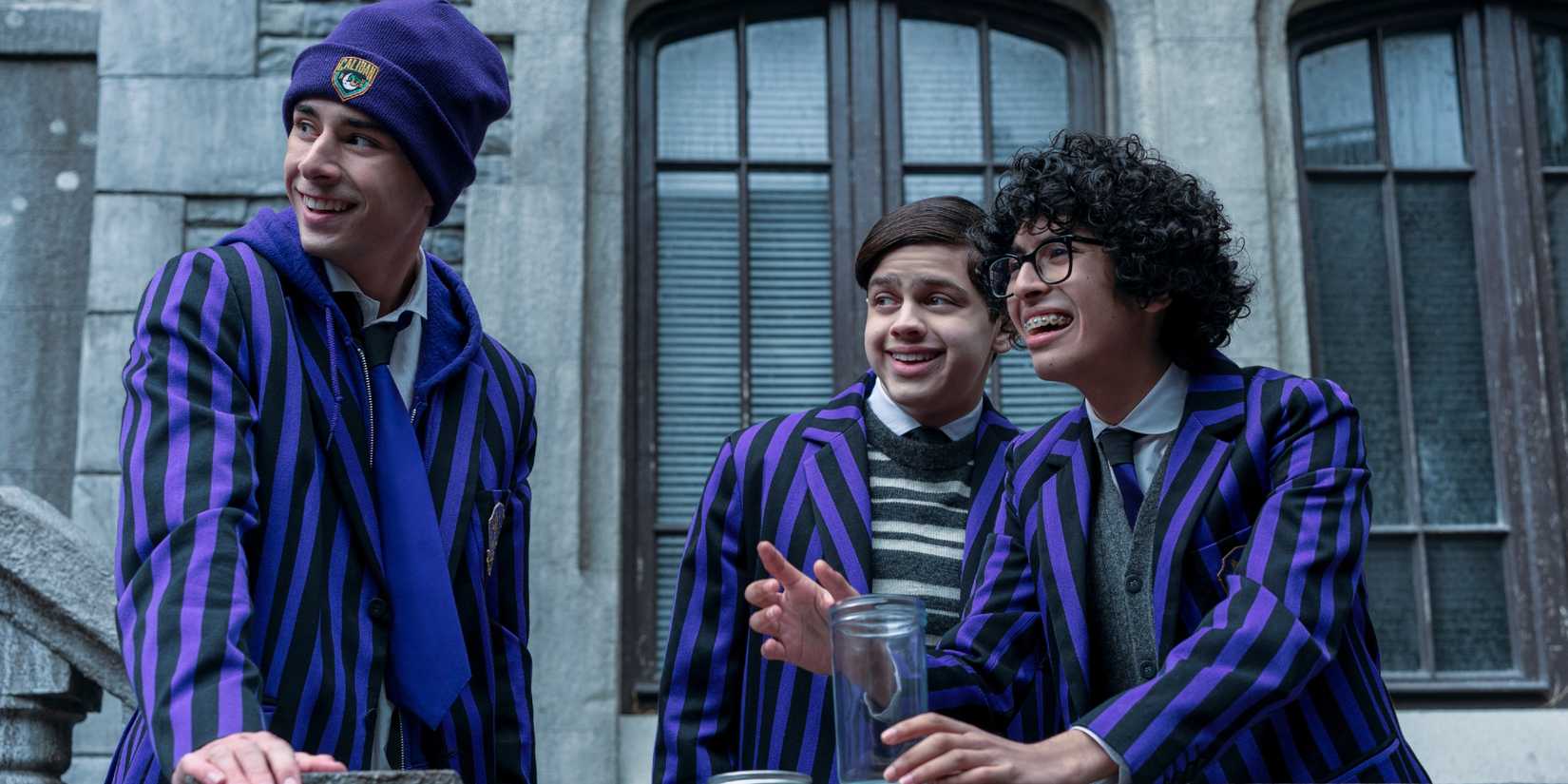 Ajax Pugsley and Eugene in Wednesday season 2