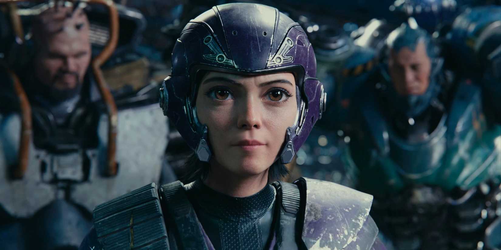 Alita in the Motorball Race Scene in Alita Battle Angel