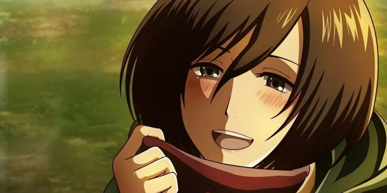 Attack on Titan - Mikasa trông hạnh phúc với đôi mắt đẫm lệ