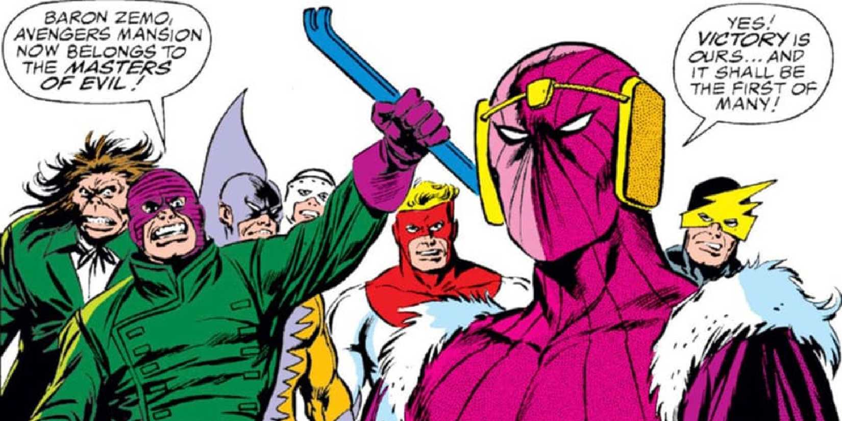 10 Best Non-Powered Villains in Marvel History, Ranked 11 baron zemo leading the masters of evil