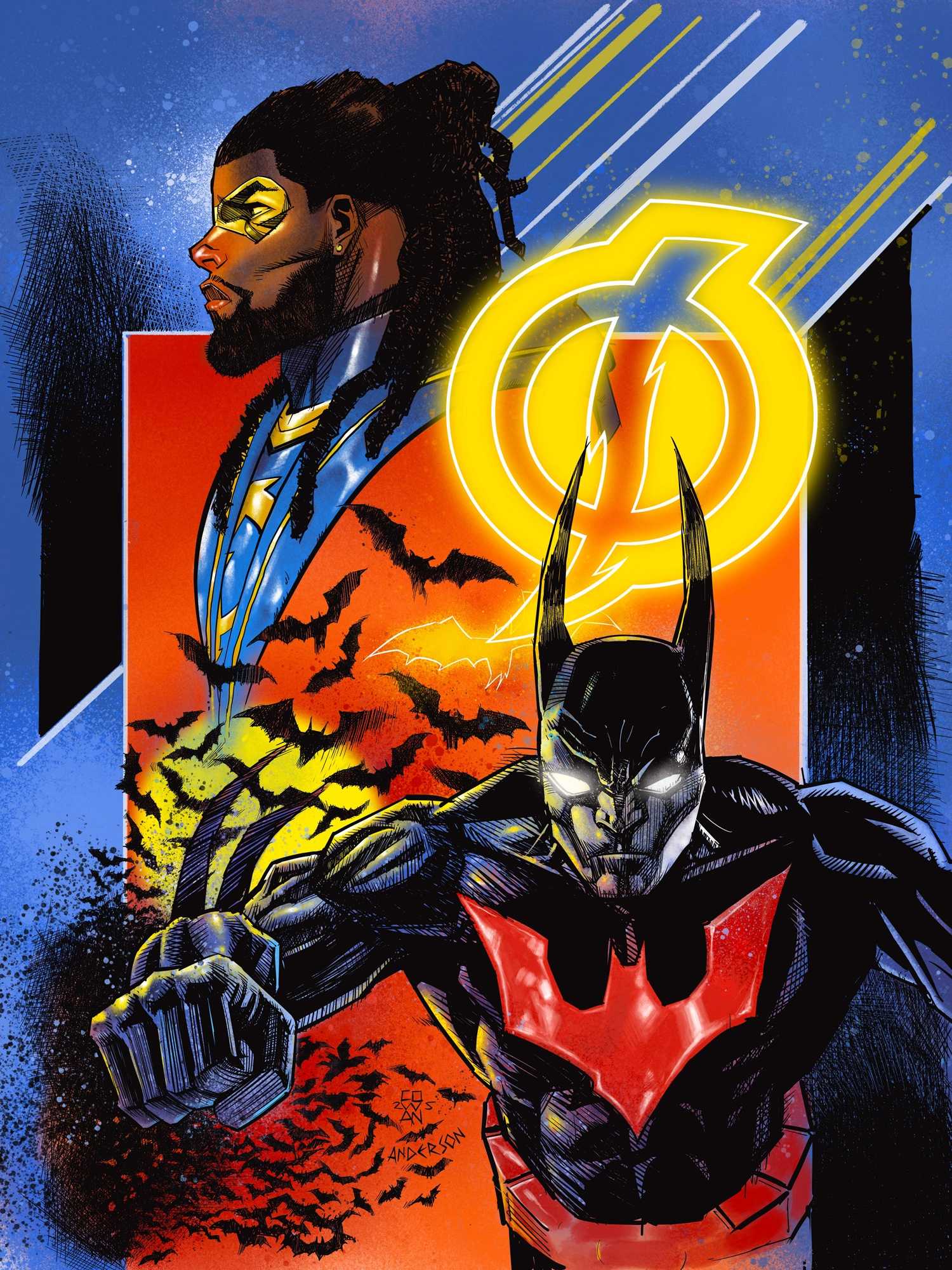 Compic Drawing Batman Beyond And Static Shock Return in New DC Comic