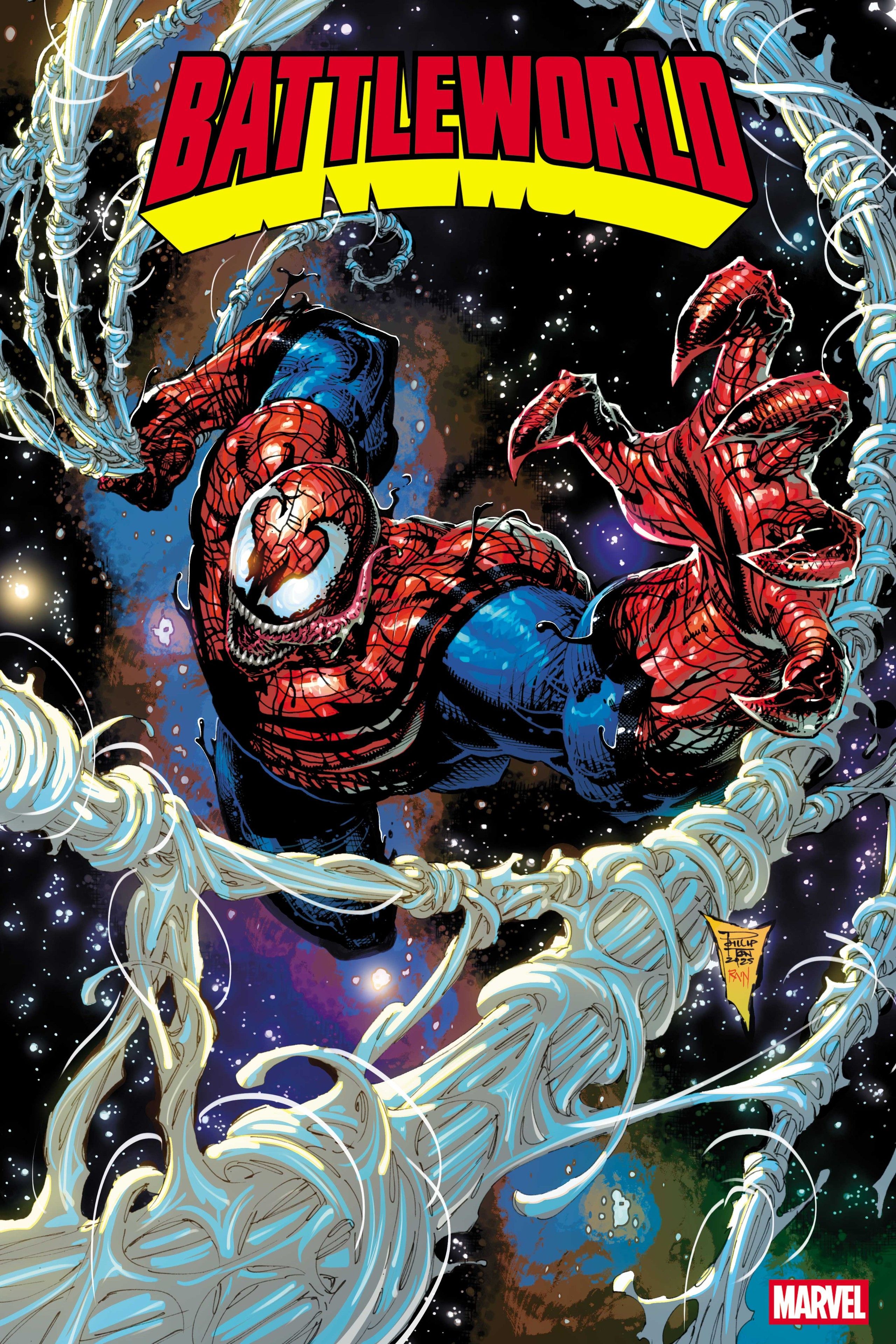 battleworld 3 cover showing venom's new color scheme