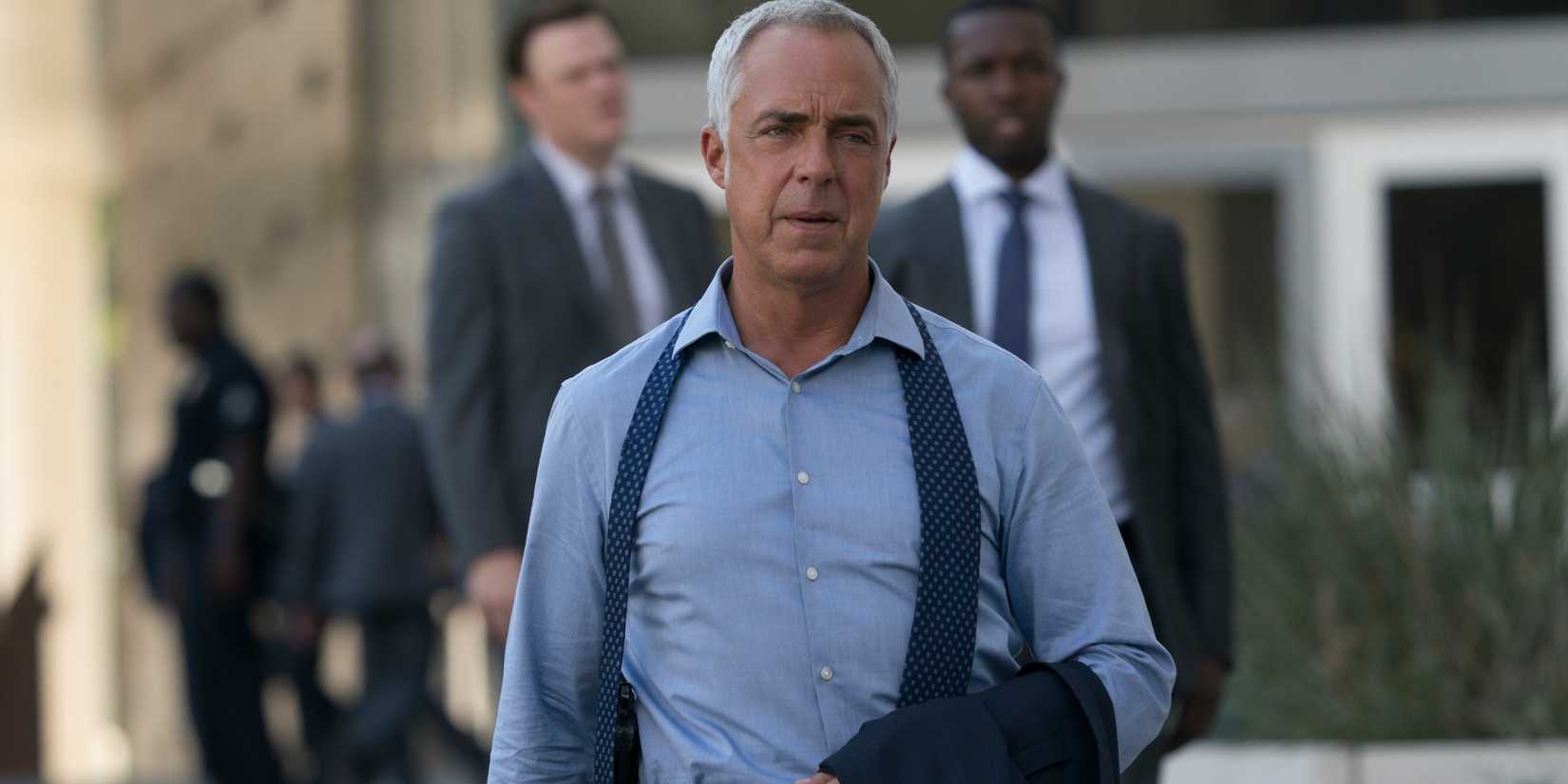 Titus Welliver in Bosch, Season 7 walking toward the camera