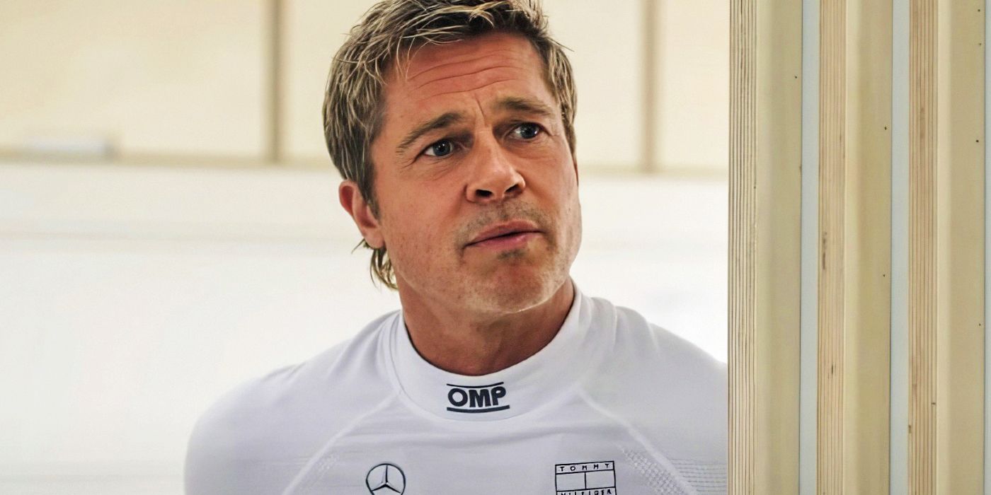 Brad Pitt como Sonny Hayes em F1: O Filme.