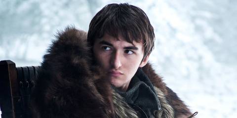 Bran (Isaac Hempstead Wright) looking off to the side in Game of Thrones.