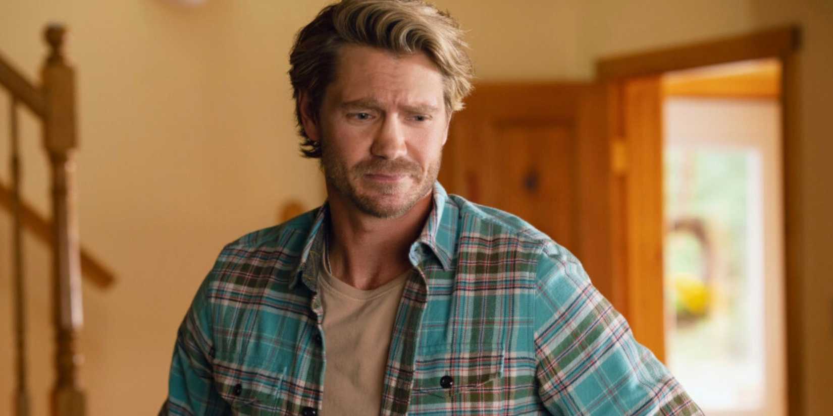 Chad Michael Murray's Cal looks either sad or disgusted in Sullivan's Crossing