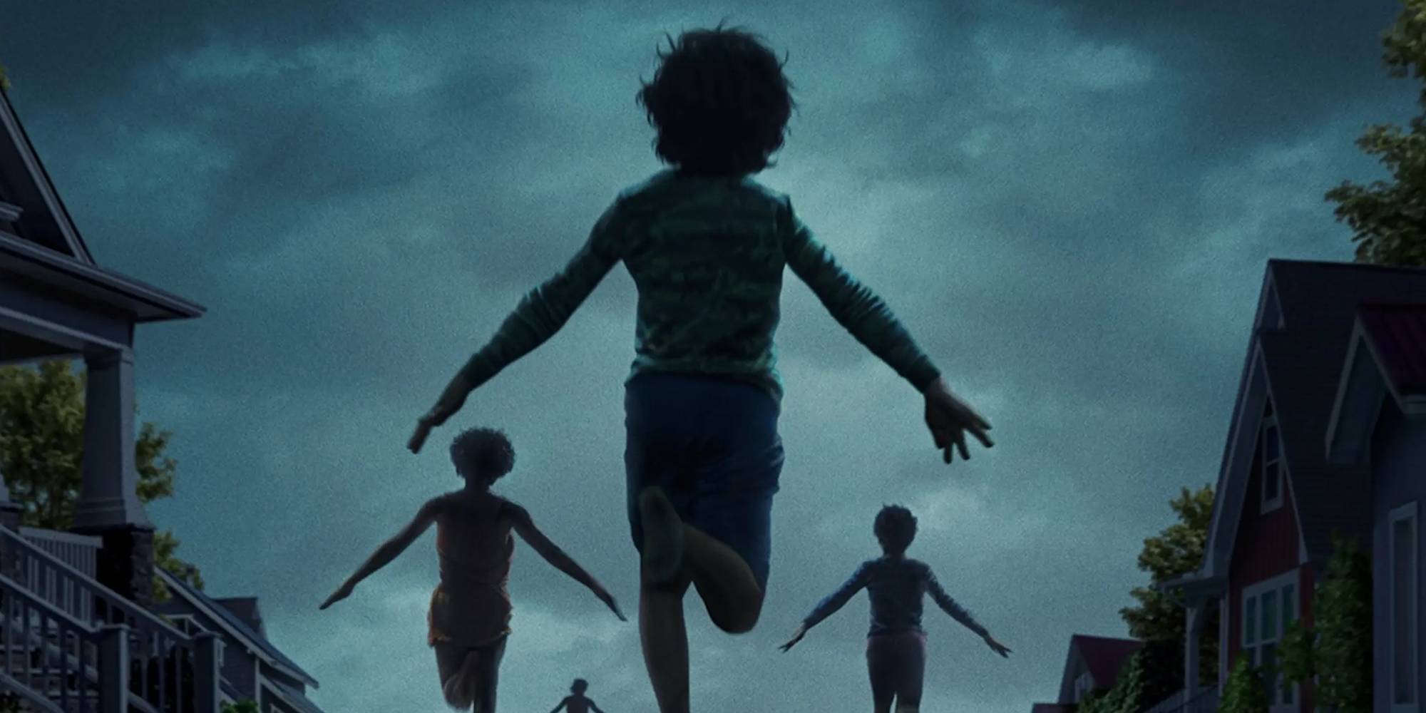 Children running away in Weapons